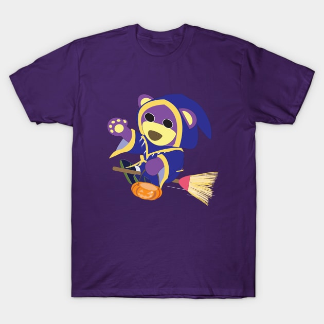 Mr.purple bear is Wizard,Halloween bear,ghost bear,Sorcerer bear T-Shirt by Figaro-17